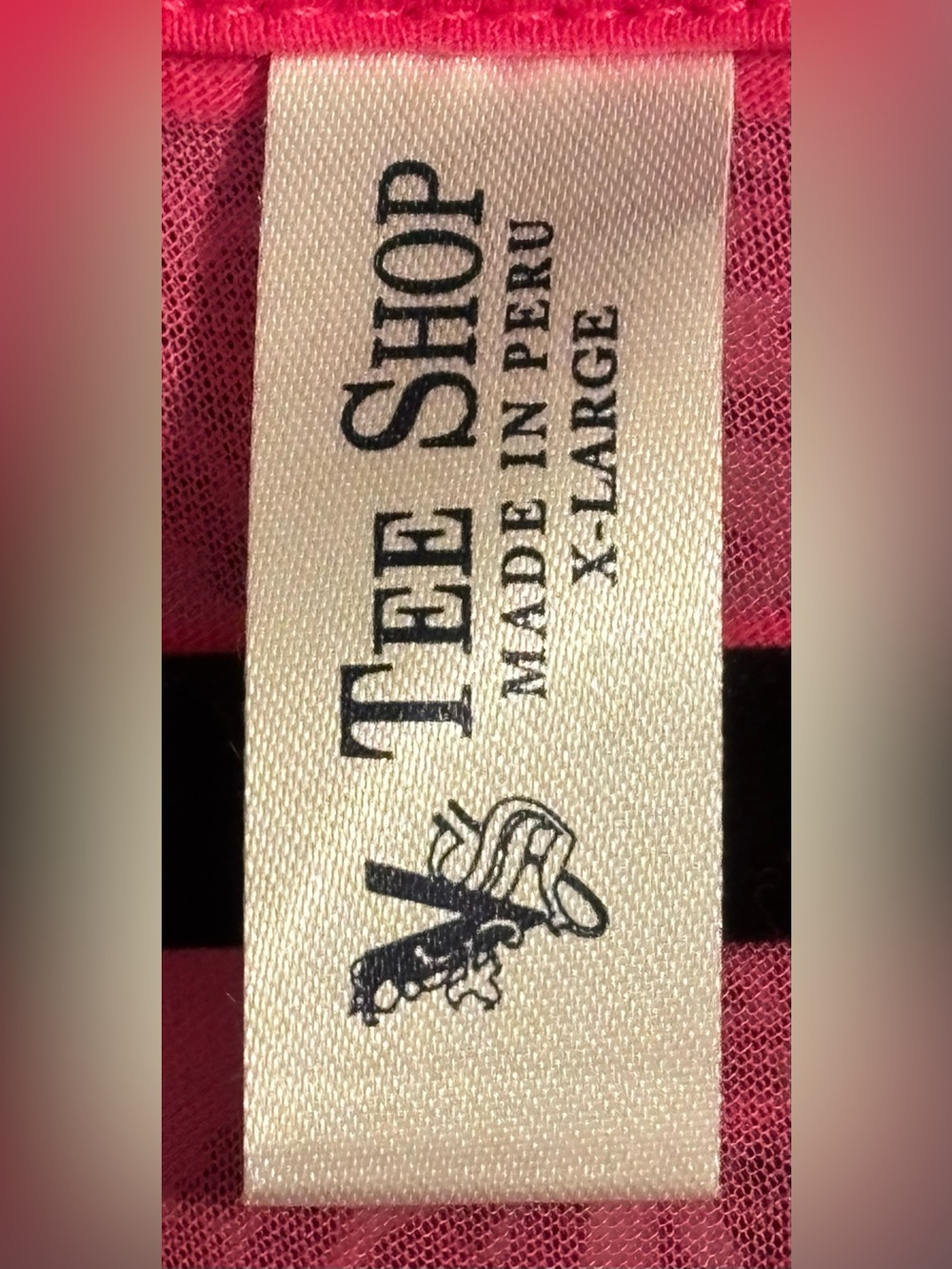 Vintage Victoria's Secret BURN•OUT Hot Pink Striped V-Neck Short Sleeve Tee - Picture 2 of 8